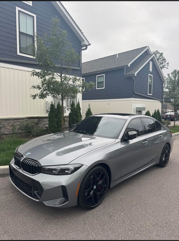 Silver BMW sedan
